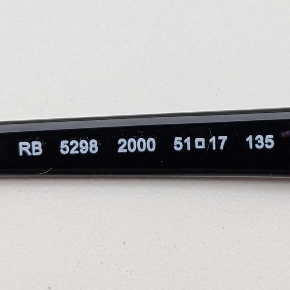 🕶️Ray-Ban RB5298 2000 Eyeglasses 51/17 135 /KAA508🕶️ - Picture 3 of 7